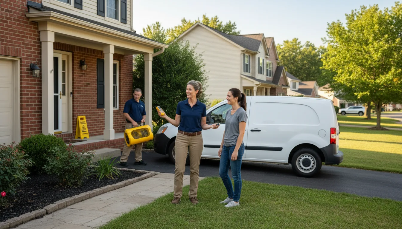 Residential water damage restoration in Clarks, NE